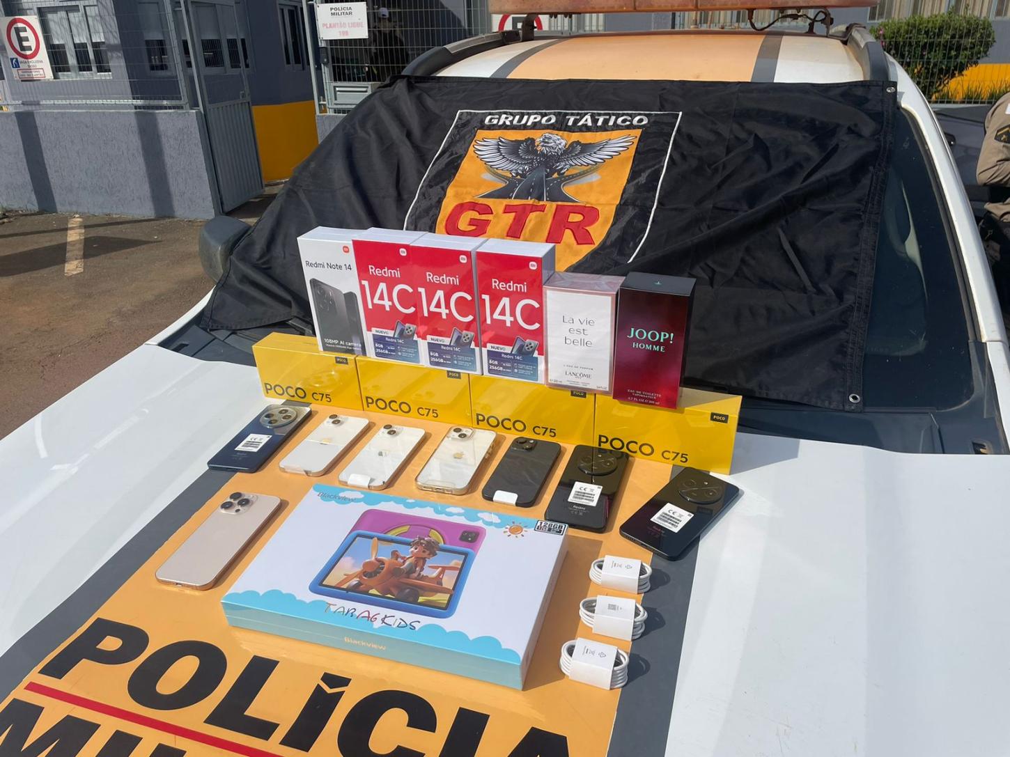 Polícia faz apreensão de carga de eletrônicos; idoso de 71 anos é liberado